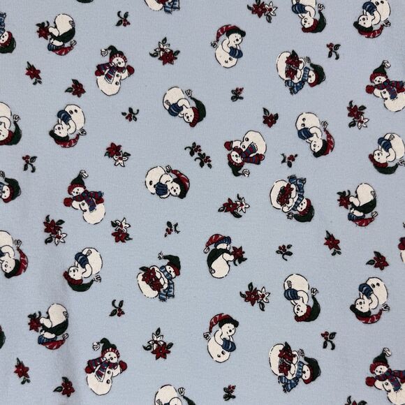 Vtg 90s Turtleneck Womens XL Blue Snowman Grandma Teachercore Cottage Kidcore - Picture 2 of 9